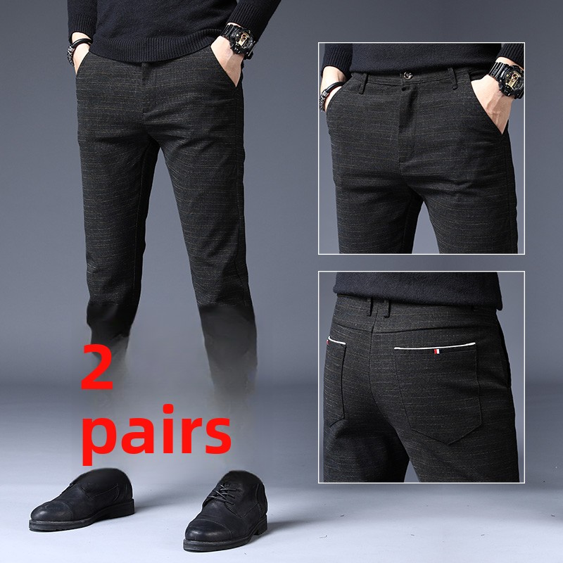 Korean Men Lifestyle - Spring Elastic Men's Casual Pants Straight