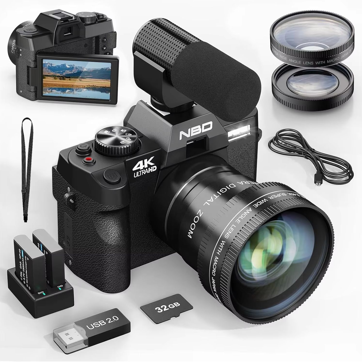 Korean Lifestyle Youtubers - NBD S100F 48MP&4K Digital Camera with