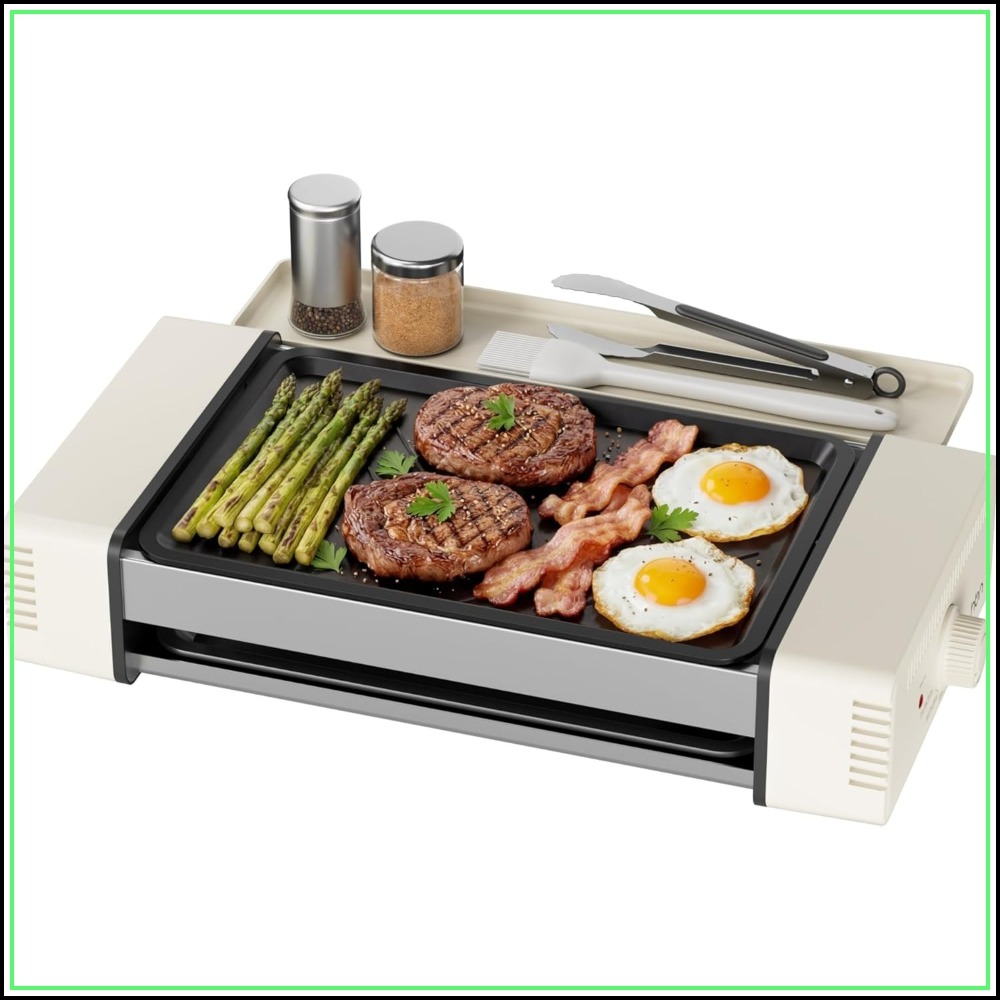 Korean Bbq Grill - 3-in-1 Smokeless Indoor Grill & Griddle,