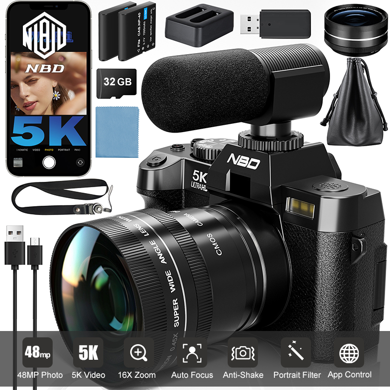 Korean Lifestyle Vlogs - NBD 5K&48MP Digital Cameras Photography 16X