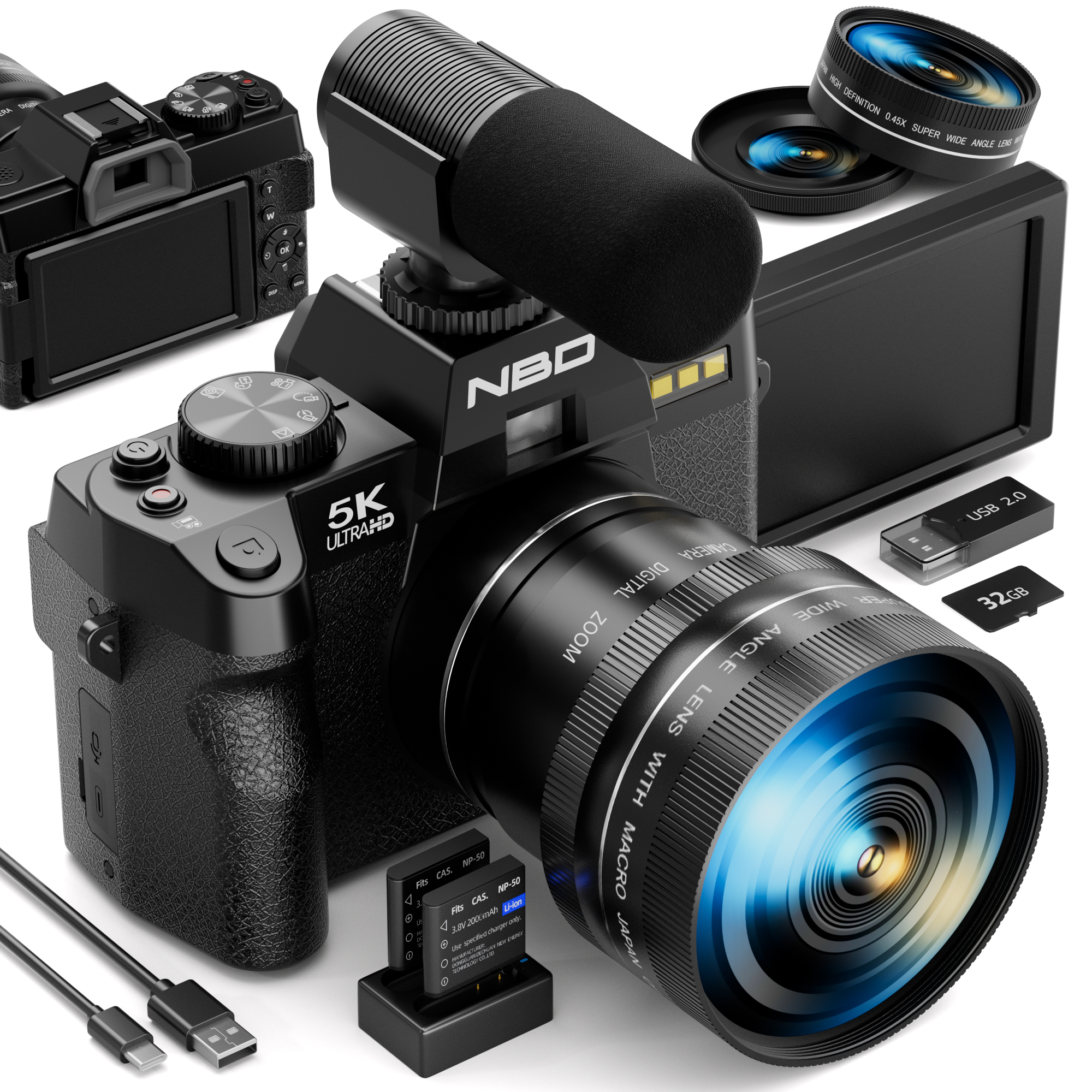 Korean Lifestyle Vlogs - NBD 5K 48MP Digital Cameras for