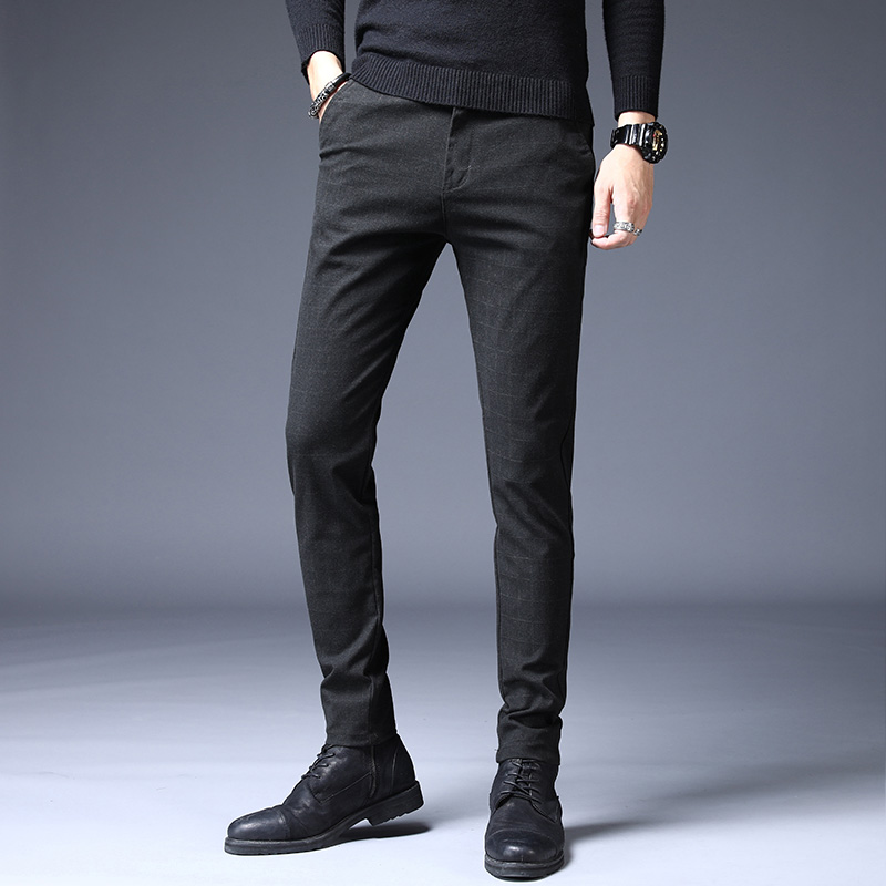 Spring Elastic Men's Casual Pa - Korean Men Lifestyle のレビューと価格
