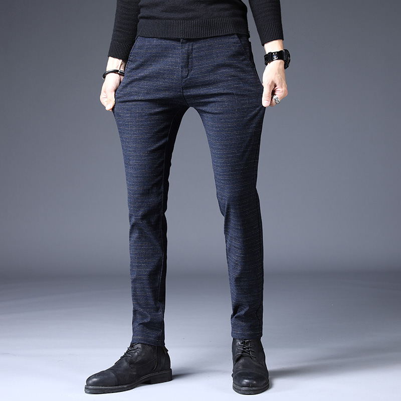 Spring Elastic Men's Casual Pa - Korean Men Lifestyle のレビューと価格