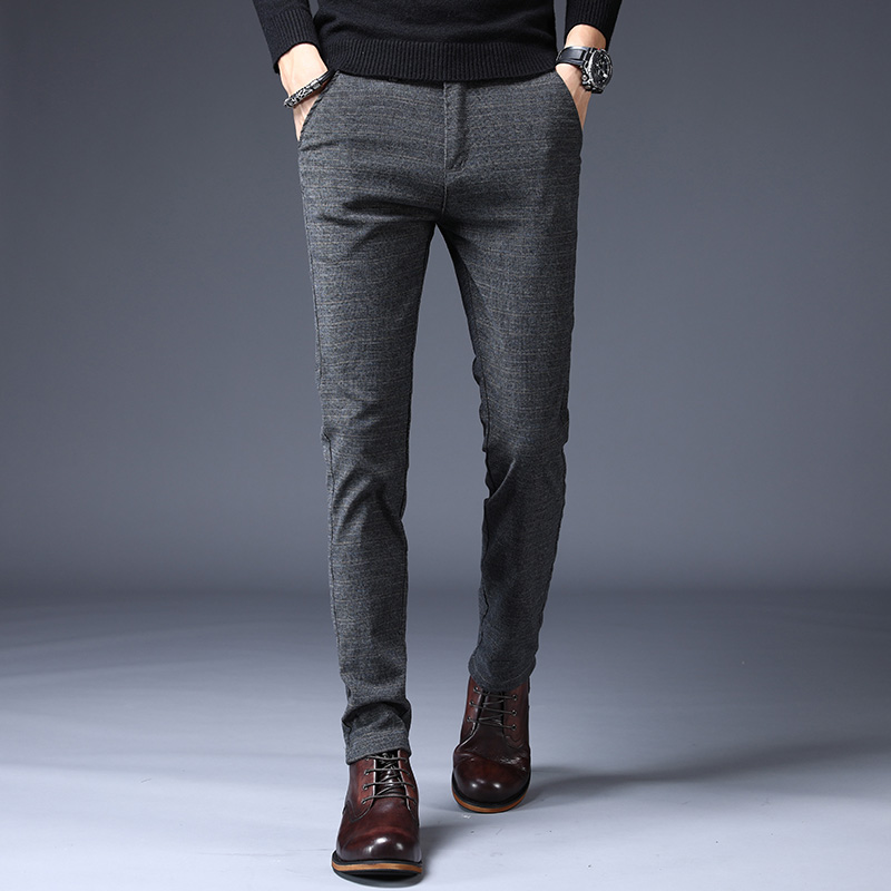 Spring Elastic Men's Casual Pa - Korean Men Lifestyle のレビューと価格