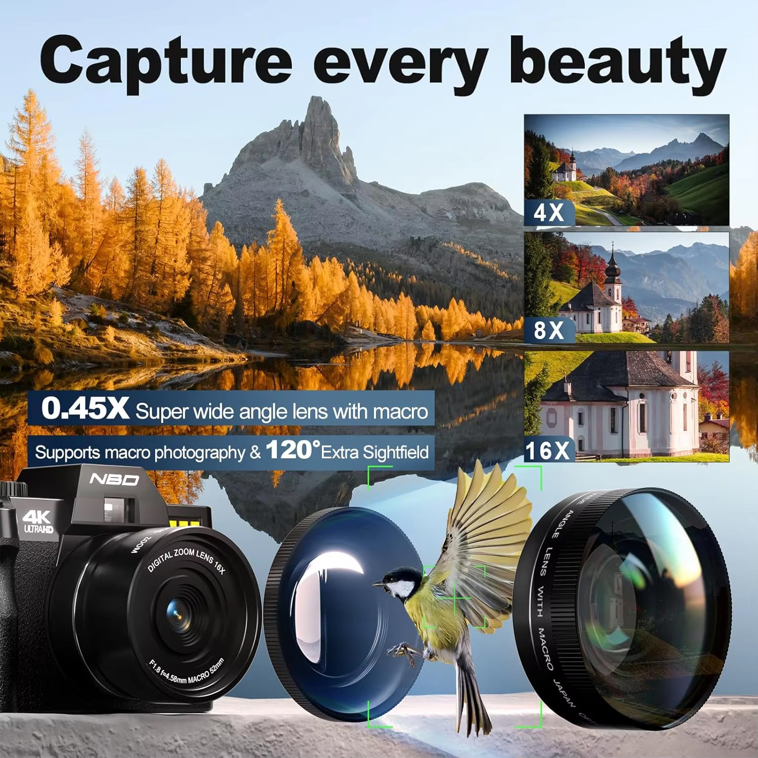 NBD S100F 48MP&4K Digital Came - Korean Lifestyle Youtubers のレビューと価格