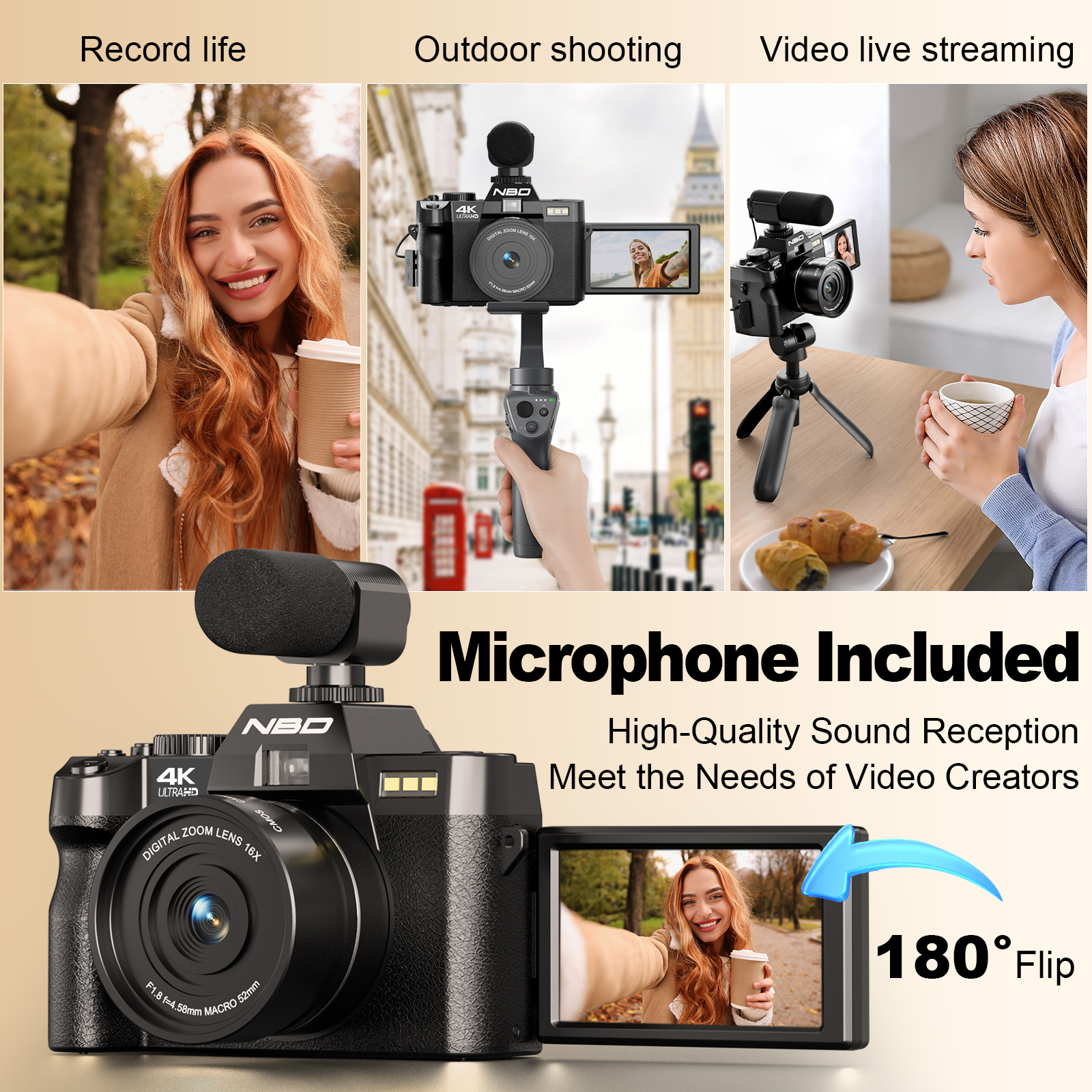 NBD S100F 48MP&4K Digital Came - Korean Lifestyle Youtubers のレビューと価格
