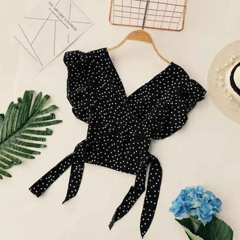 Polka Dot Printing Chiffon Lac - Korean Lifestyle のレビューと価格
