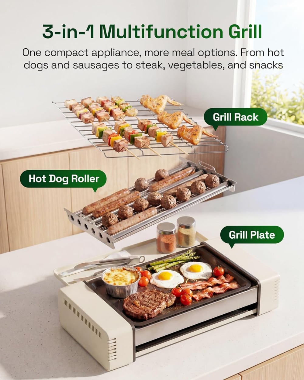 3-in-1 Smokeless Indoor Grill  - Korean Bbq Grill のレビューと価格