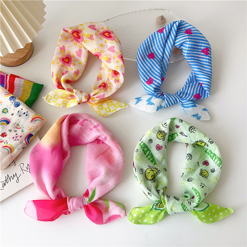 55cm Square Scarves Cotton Lin - Korean Lifestyle のレビューと価格