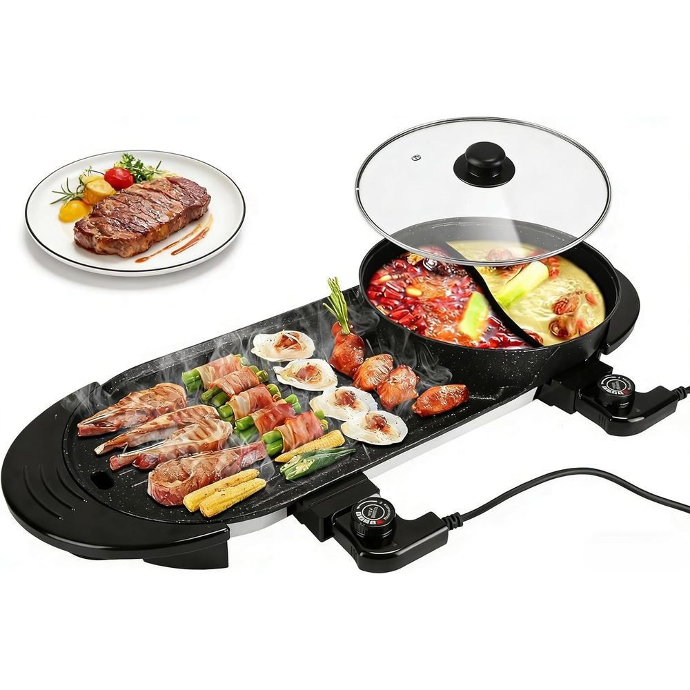 Electric Hot Pot with Grill, 2 - Korean Bbq Grill のレビューと価格