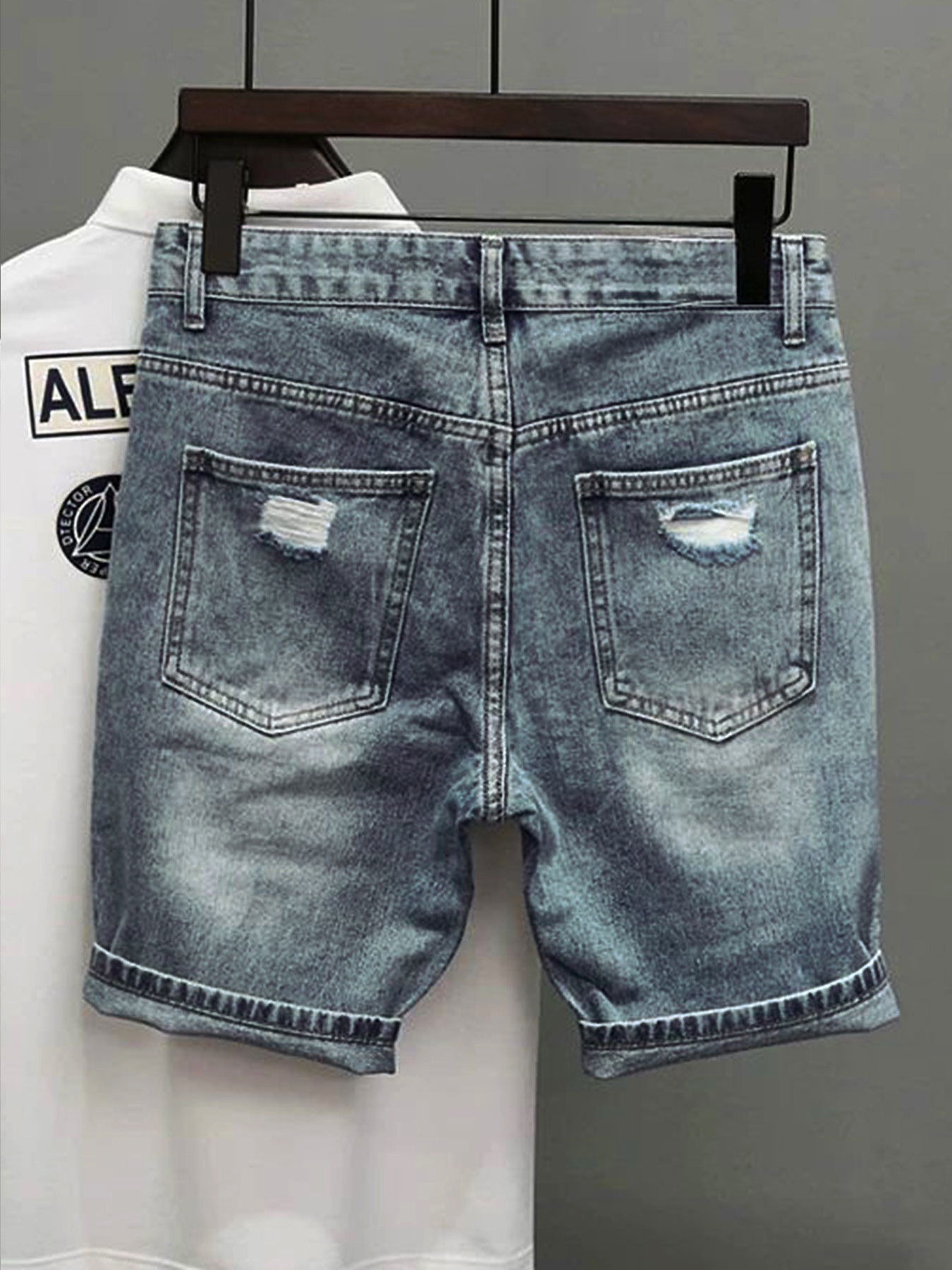 Light Blue Denim Shorts Men's  - Korean Lifestyle のレビューと価格