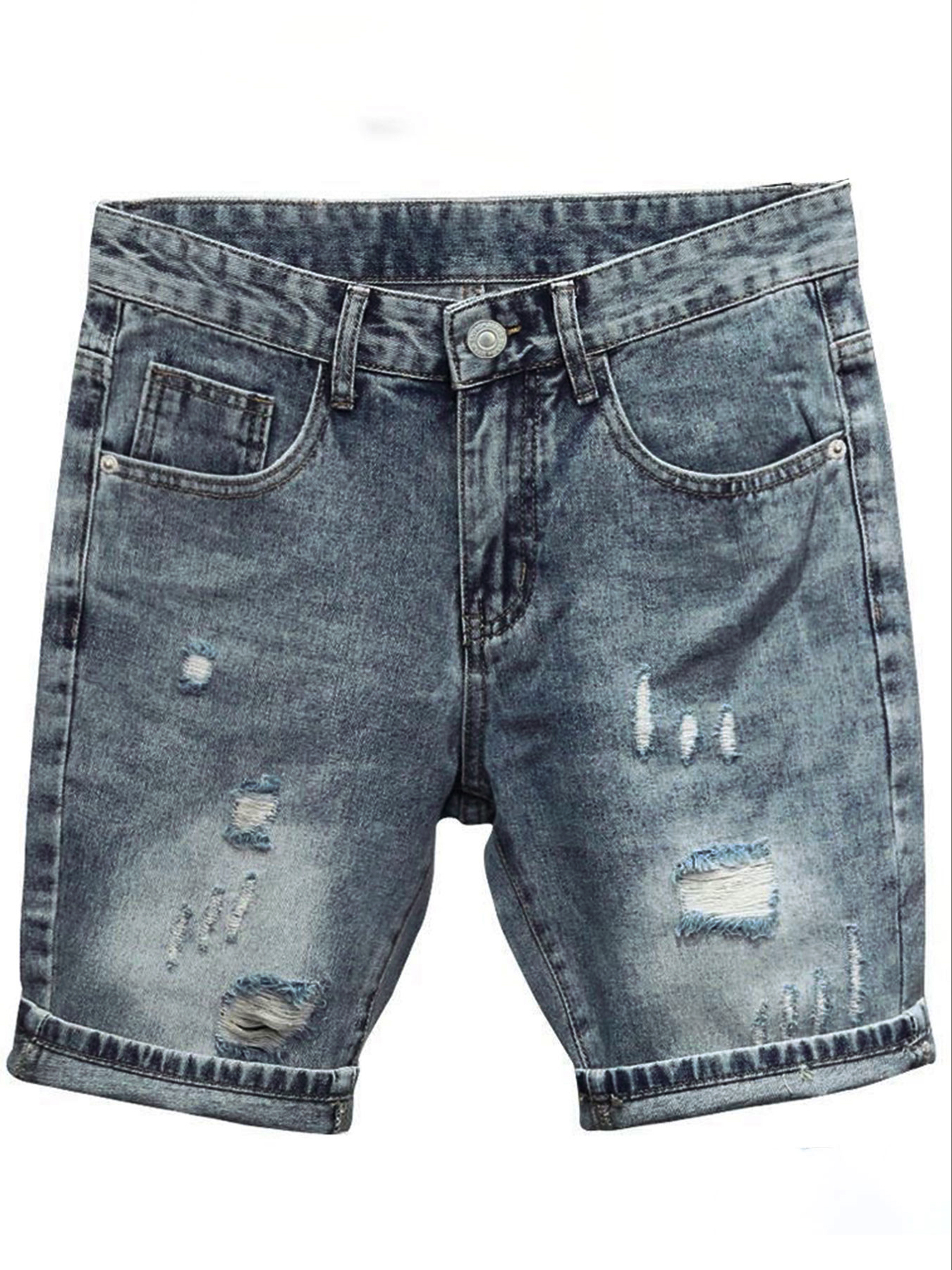 Light Blue Denim Shorts Men's  - Korean Lifestyle のレビューと価格