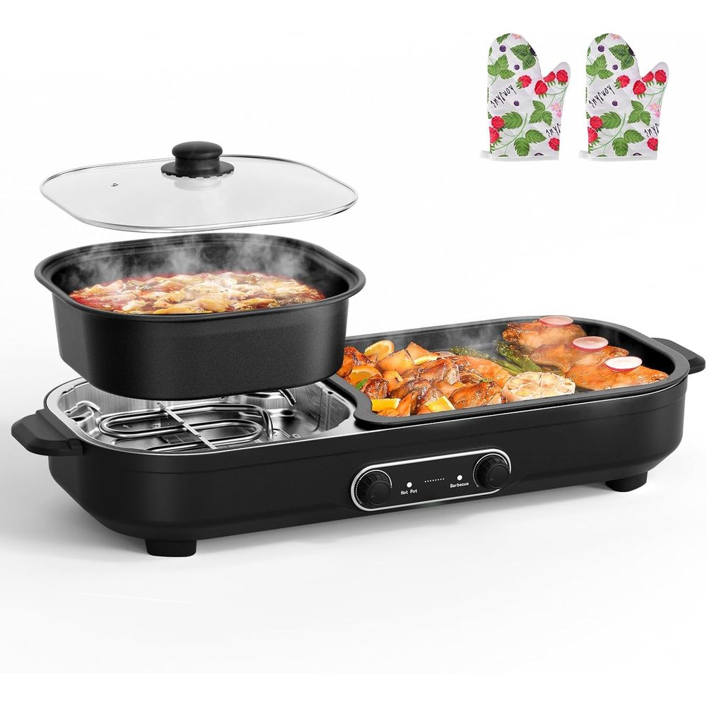 2 in 1 Hot Pot Electric with G - Korean Bbq Grill のレビューと価格