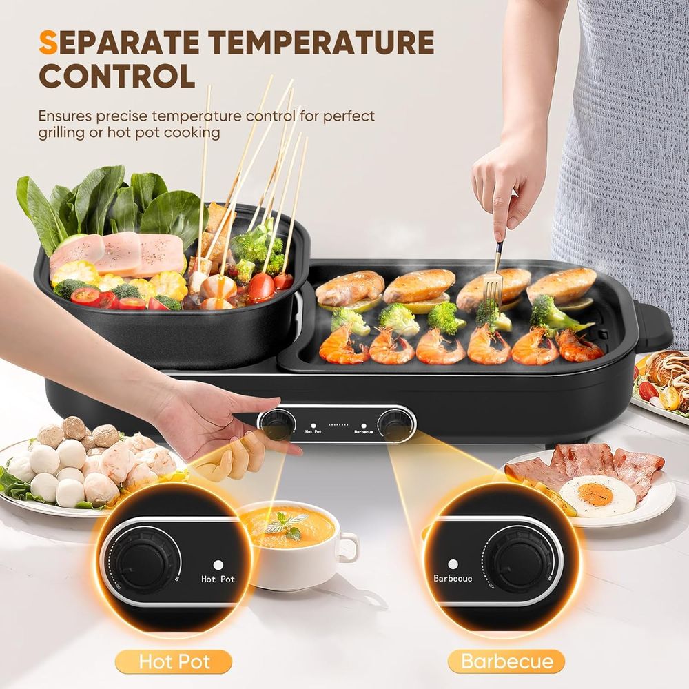 2 in 1 Hot Pot Electric with G - Korean Bbq Grill のレビューと価格